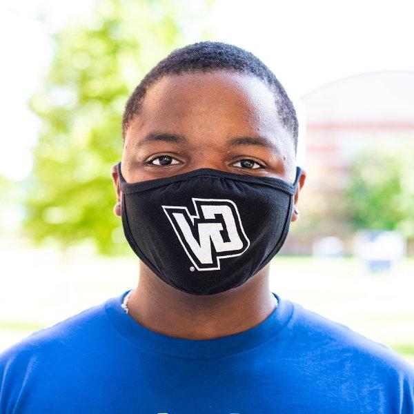 Student wearing a mask.